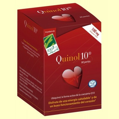 Quinol10 100 mg - Coenzima Q-10 - 100% Natural - 90 perlas