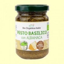 Pesto verde Albahaca, Pecorino y Anacardos - 130 gramos - Bio Organica Italia
