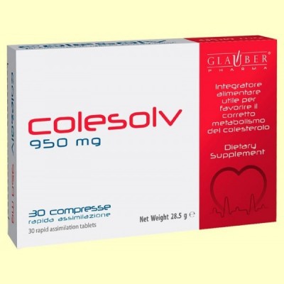 Colesolv - 30 comprimidos - Glauber Pharma