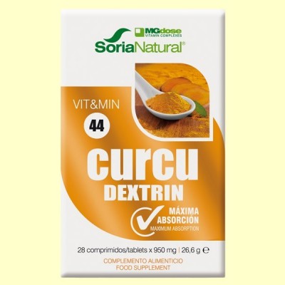 Curcu Dextrin - Cúrcuma Dextrinada - 28 comprimidos - MGdose Soria Natural
