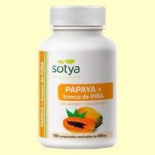 Papaya - Tronco de piña con edulcorantes - 100 comprimidos - Sotya