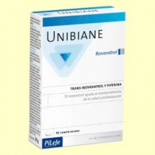 Unibiane Resveratrol - Salud cardiovascular - 30 cápsulas - PiLeJe