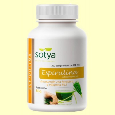 Espirulina - 200 comprimidos - Sotya