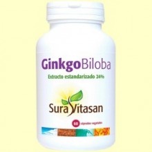 Ginkgo Biloba Extracto estandarizado 24% - 60 cápsulas - Sura Vitasan