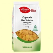 Copos de Maíz Tostado con Agave Bio - 300 gramos - El Granero