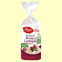 Tortitas de Arroz y Lentejas Sin Gluten Bio - 115 gramos - El Granero
