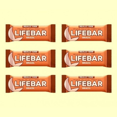 Lifebar Nueces de brasil Bio - Pack 6 x 47 gramos - Lifefood