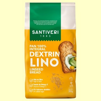 Pan Dextrin con Semillas de Lino - 300 gramos - Santiveri