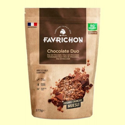 Muesli Crunchy Bio Chocolate Duo - 375 gramos - Favrichon