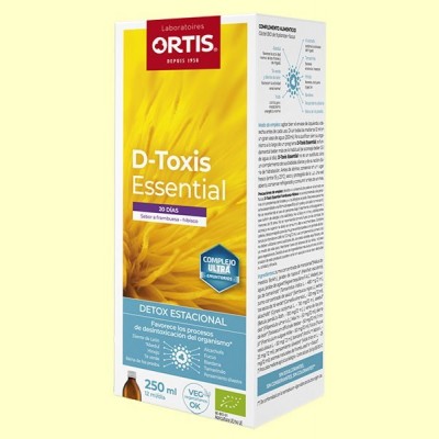 D-Toxis Essential - Sabor frambuesa-hibisco - Ortis - 250 ml