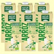 Bebida de Arroz enriquecida con Calcio - Pack 6 x 1 litro - NaturGreen