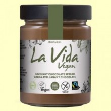 Crema de Chocolate con Avellanas Bio - 270 gramos - La Vida Vegan