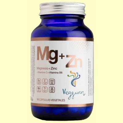 Complejo de Magnesio + Zinc + Vitamina B6 + Vitamina C - 90 cápsulas - Veggunn
