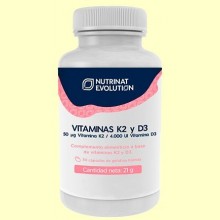 Vitaminas K2 y D3 - 30 cápsulas - Nutrinat Evolution