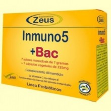 Inmuno 5 + Bac - 7 sobres + 7 cápsulas - Zeus Suplementos