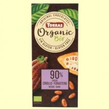 Chocolate Negro 90% Cacao Bio - 100 gramos - Torras