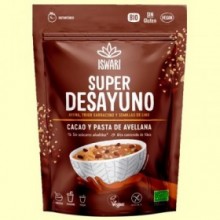 Súper Desayuno Pasta de Cacao y Avellanas Bio - 360 gramos - Iswari