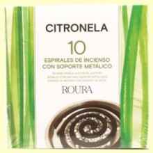 Incienso Espiral Antimosquitos de Citronela - 10 unidades - Roura