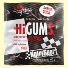 HiGUMS Cola - Hidratos de carbono - 40 gramos - NutriSport