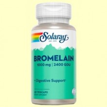 Bromelain 1000 mg - Bromelina - 60 cápsulas - Solaray