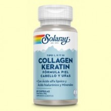 Collagen Keratin - 60 cápsulas - Solaray