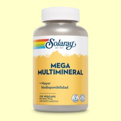 Mega Multi Mineral - 120 cápsulas - Solaray