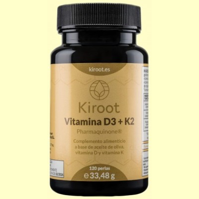 Vitamina D3 + K2 - 120 perlas - Kiroot