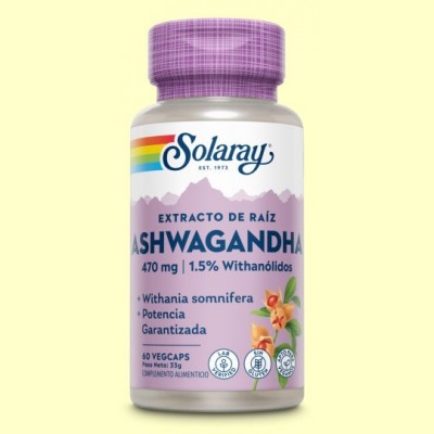 Ashwagandha - 60 cápsulas - Solaray