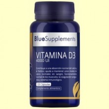 Vitamina D3 4000UI Blue Supplements - 120 cápsulas - Ergonat