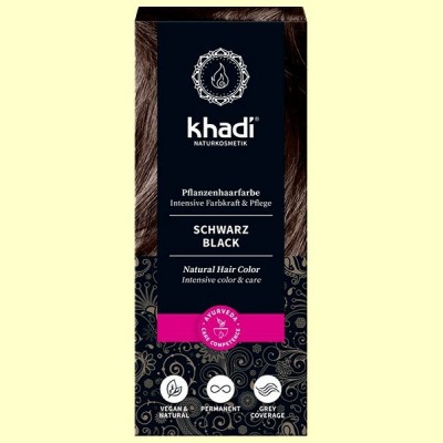 Tinte natural tono Negro - 100 gramos - Khadi