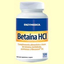 Betaína HCl - 120 cápsulas - Enzymedica