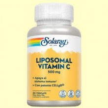 Liposomal Vitamina C 500 mg - 30 cápsulas - Solaray