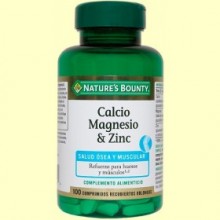 Calcio, Magnesio & Zinc - 100 comprimidos - Nature's Bounty
