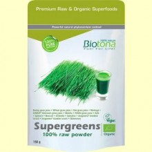 Supergreens polvo Bio - 150 gramos - Biotona