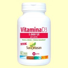 Vitamina D3 1.000 UI - 60 perlas - Sura Vitasan