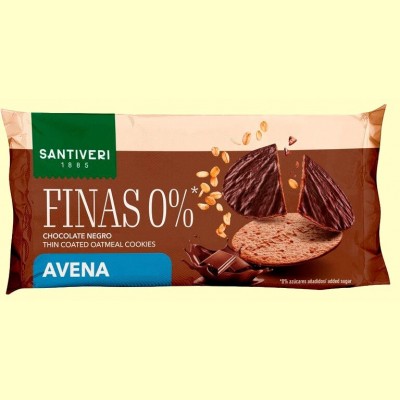 Galletas de Avena Finas 0% Chocolate - 88 gramos - Santiveri