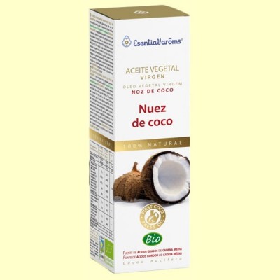 Aceite Vegetal Virgen Nuez de Coco Bio - 100 ml - Esential Aroms