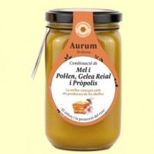 Miel con polen, Jalea Real y Propóleo - 500 gramos - Aurum Herborea