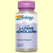 L- Lysine & Monolaurin - 60 cápsulas - Solaray