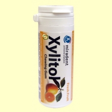 Chicles Xylitol Anti Caries Sabor a Fruta Fresca - Miradent - 30 chicles